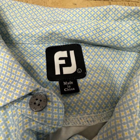 Footjoy Golf Polo Diamond Pattern Large Creekmoor - Picture 2 of 8